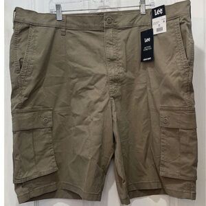 Lee Active Stretch Relaxed Fit Tawny Brown Cargo Shorts Men's Size 46